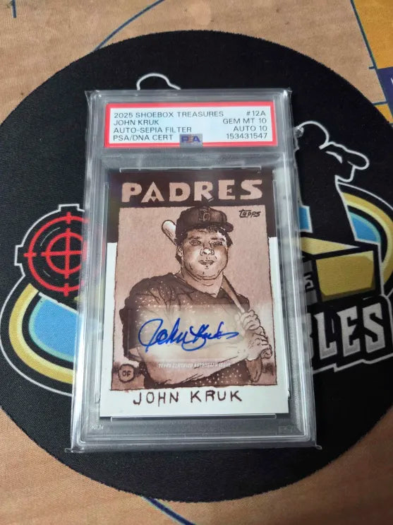 2025 TOPPS Autograph 49/50 John Kruk. PSA AUTO 10