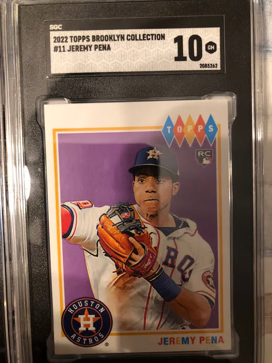 2022 Topps Brooklyn Collection Jeremy Pena #11 RC SGC Graded 10!