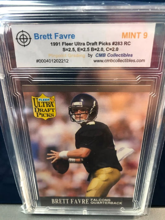 1991 Fleer Ultra Brett Favre Draft Picks #283 RC Graded 9!