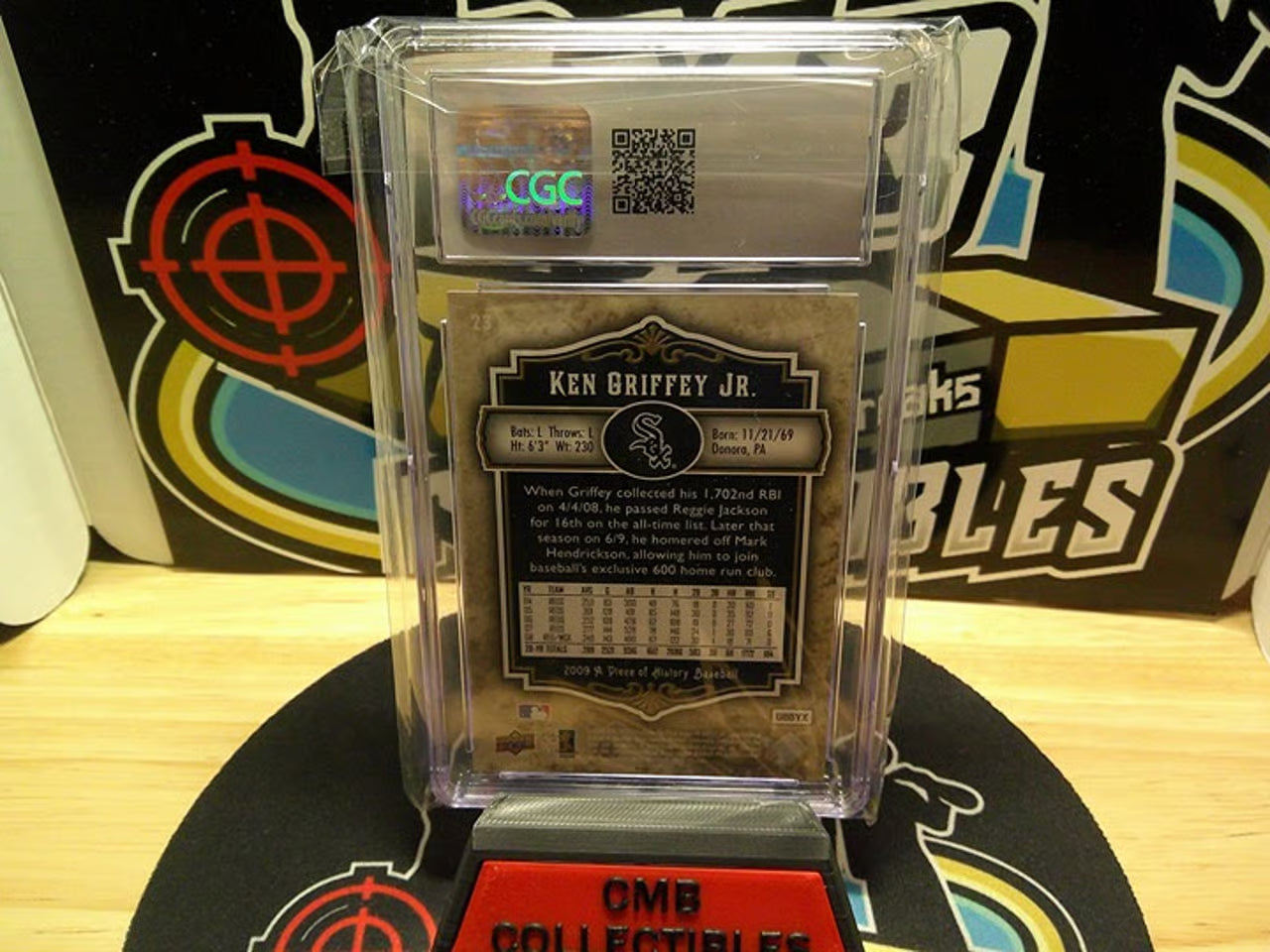 2009 Upper Deck A Piece of History #23 31/50 Ken Griffey Jr. Gold CGC 9.5.