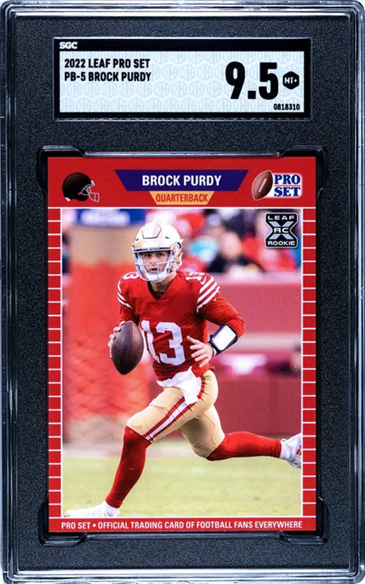 2022 Leaf Pro Set Brock Purdy RC #PB-5 SGC Graded 9.5!