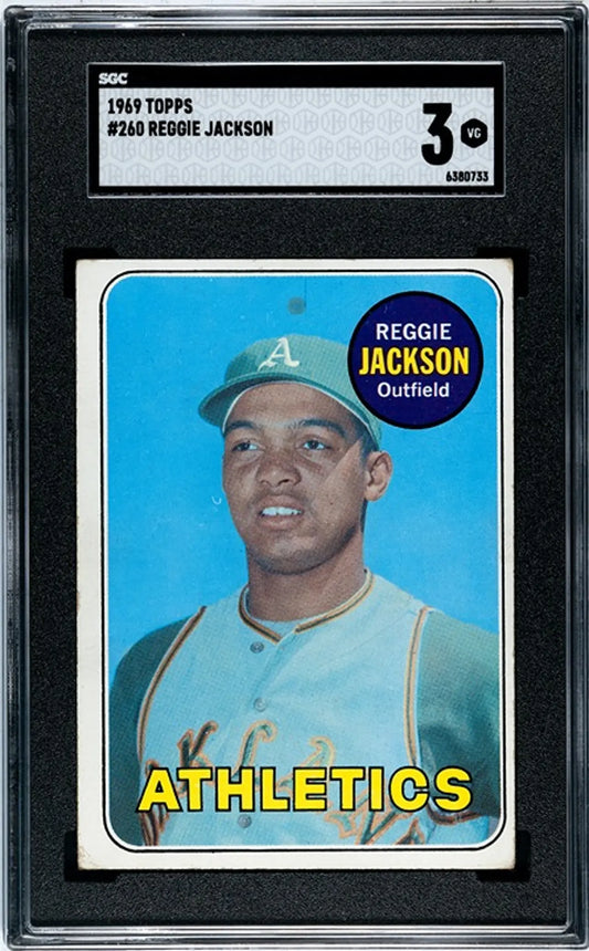 1969 Topps Reggie Jackson #260 RC Graded SGC 3!