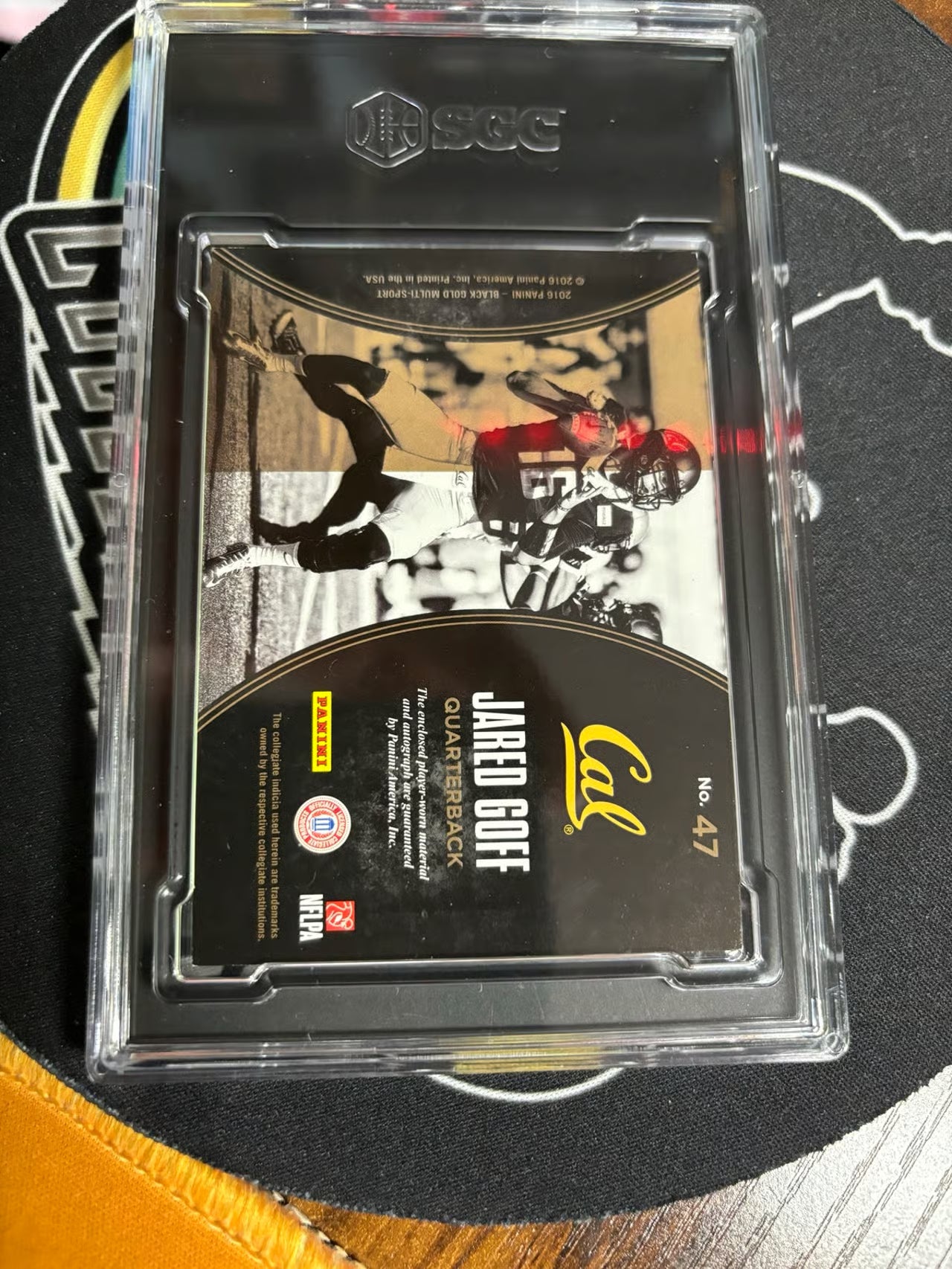 2016 Panini Black Gold Jared Goff Relic Auto RC Limited! SGC 7!