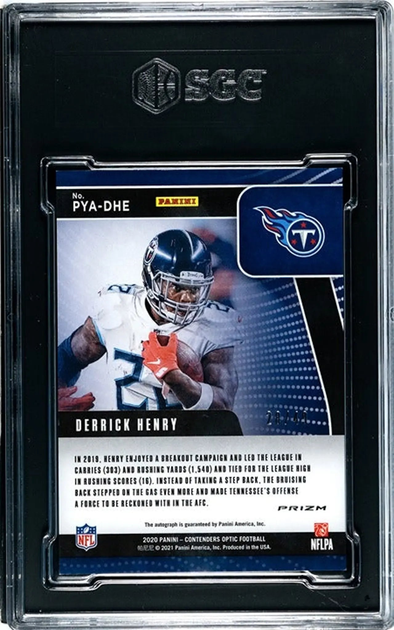2020 Panini Contenders Optic Derrick Henry POTY Auto Graded 10/9!