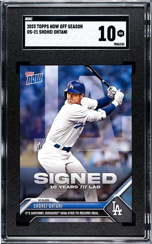 2023 Topps Now Off Season Shohei Ohtani #OS-21. Graded SGC GEM 10!
