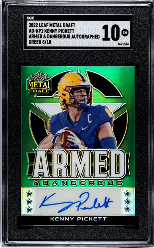 2022 Leaf Metal Draft Kenny Pickett Auto! LIMITED 8/10! GEM 10!