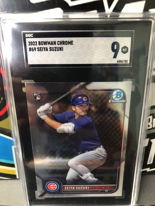 2022 Bowman Chrome Seiya Suzuki #69 RC Graded SGC 9!