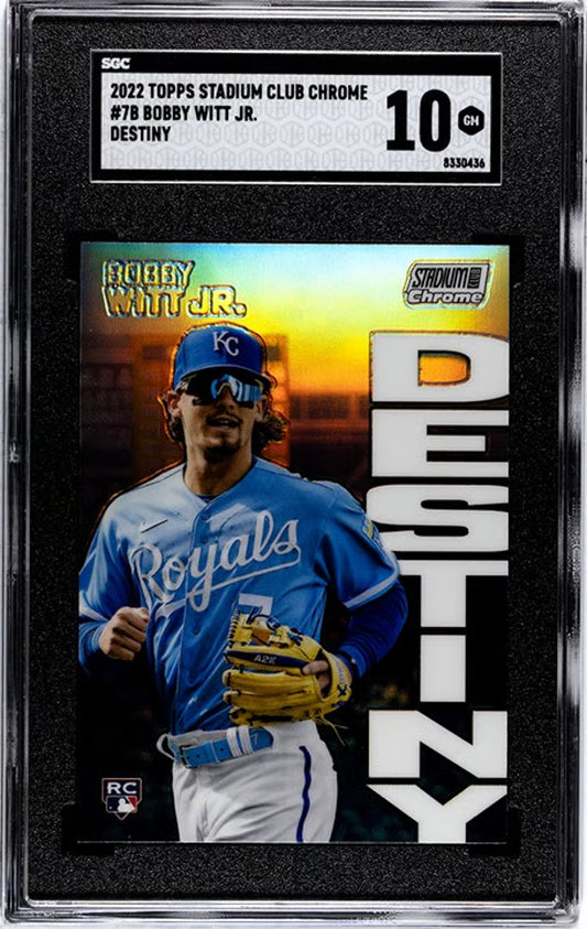 2022 Topps Stadium Club Chrome Bobby Witt Jr. #7B RC SGC 10!