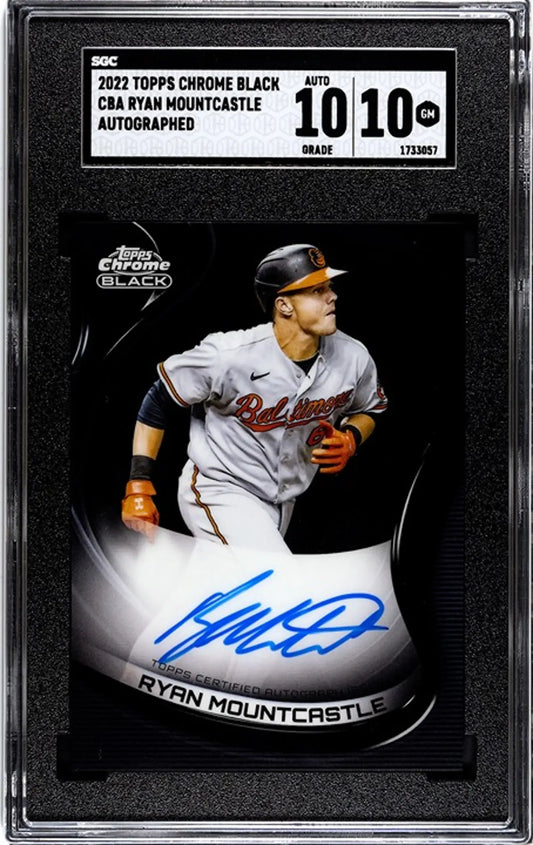2022 Topps Chrome Black Autograph Ryan Mountcastle #CBA-RM Graded 10/10!