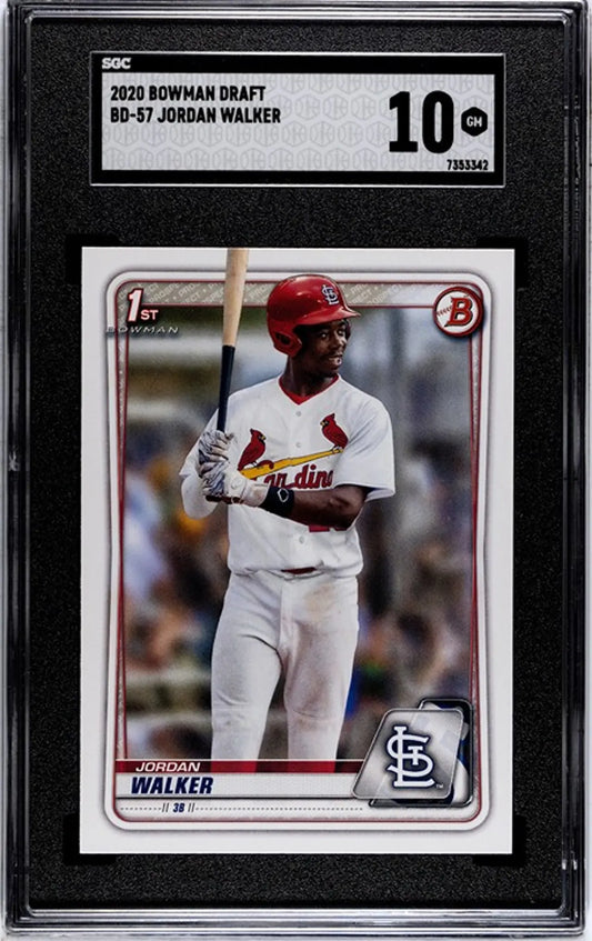 2020 Bowman Draft Jordan Walker RC #BD-57 SGC GEM 10!
