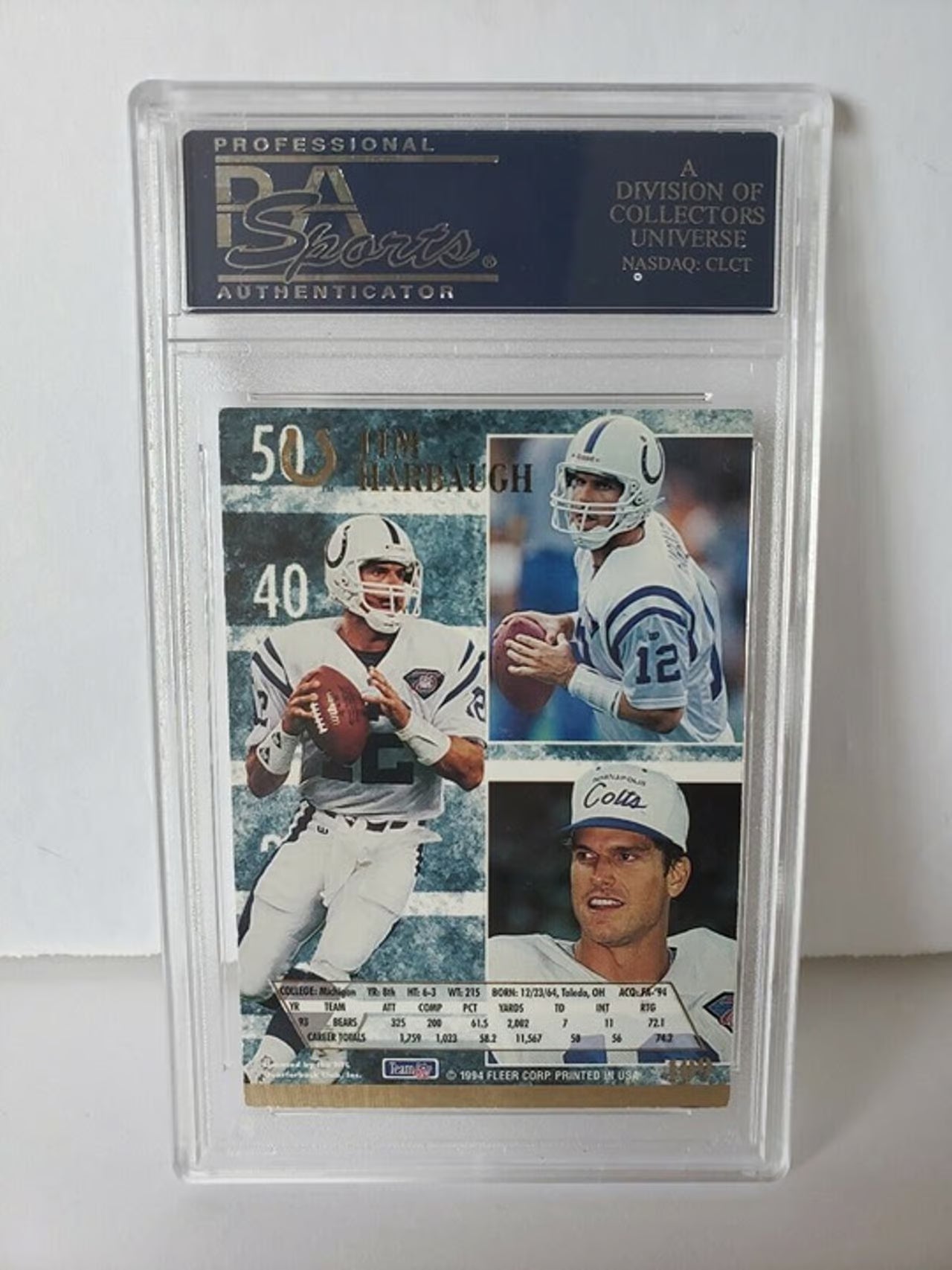 1994 Fleer Ultra Jim Harbaugh PSA/DNA Autograph #409! Authentic!