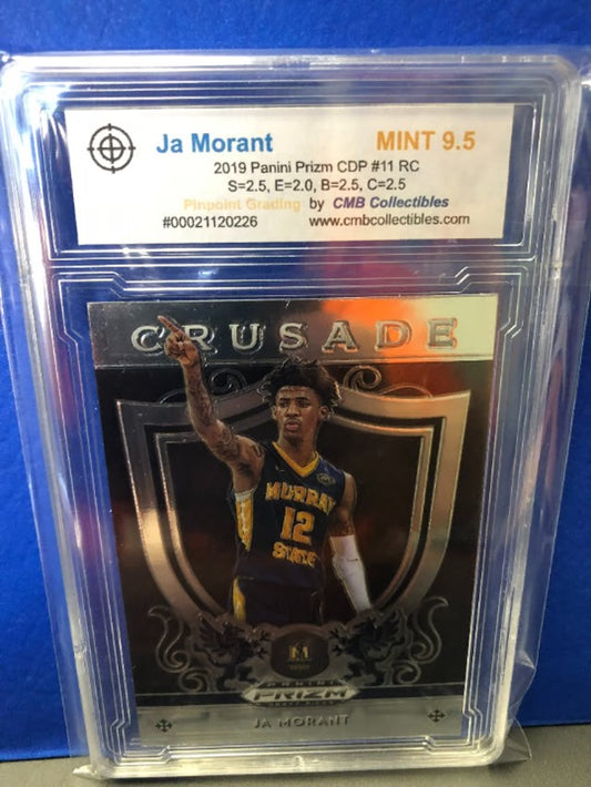 2019 Panini Prizm Ja Morant #11 RC Graded 9.5!