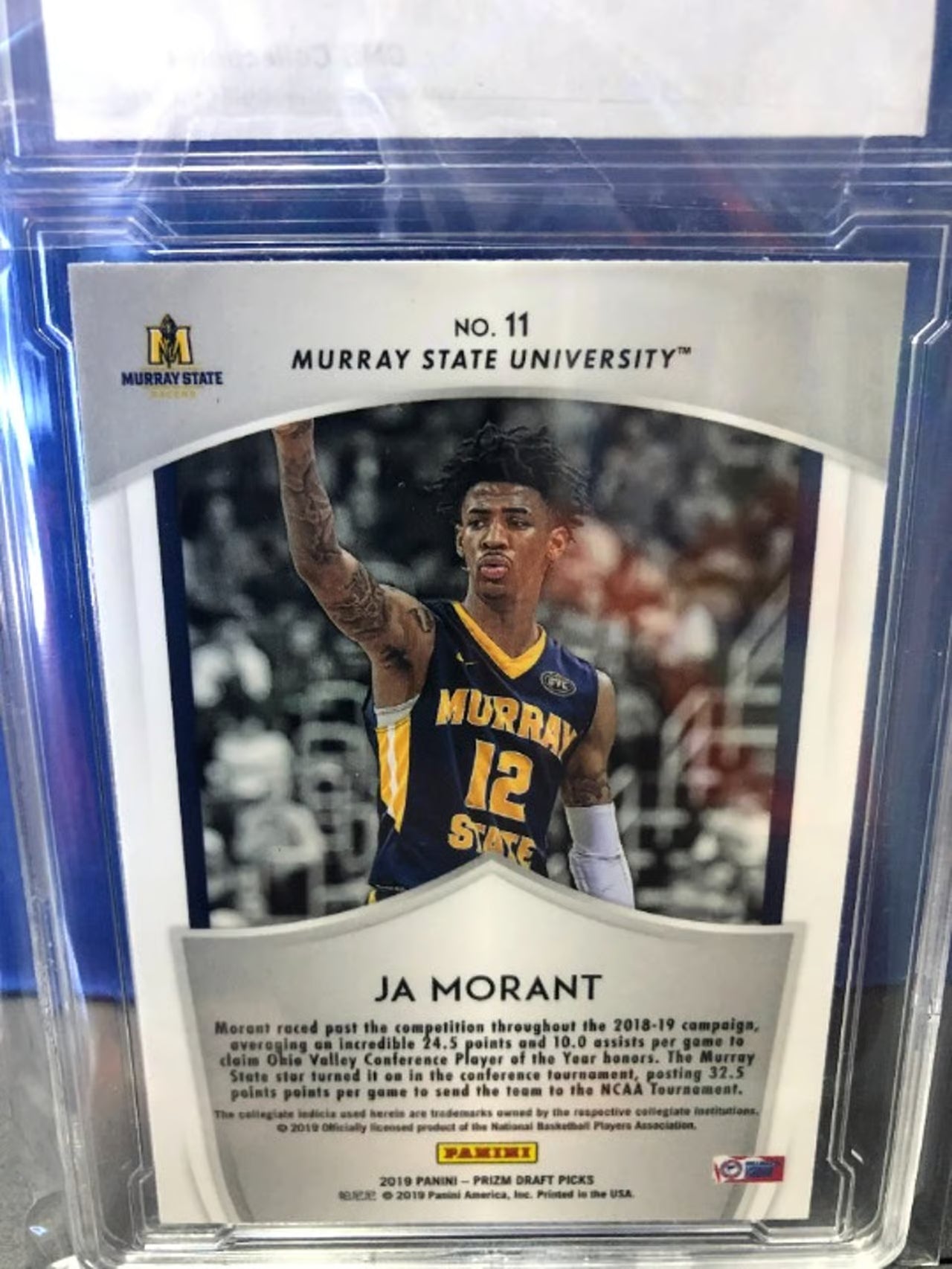 2019 Panini Prizm Ja Morant #11 RC Graded 9.5!
