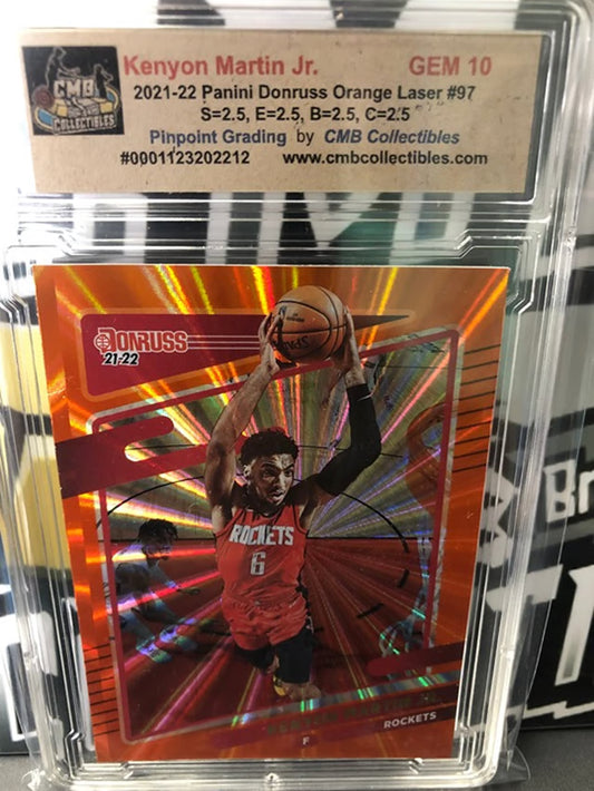 2021-22 Panini Donruss Kenyon Martin Jr. Orange Laser #97 Graded GEM 10!