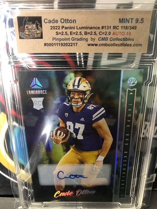 2022 Panini Luminance Cade Otton Autographed Lim 118/349 Graded 9.5/10! #131 RC!