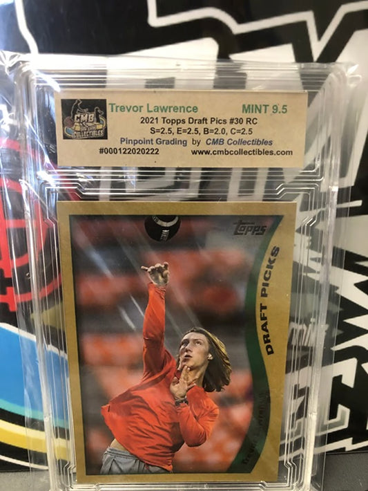 2021 Topps Draft Picks Trevor Lawrence #30 RC Graded 9.5!