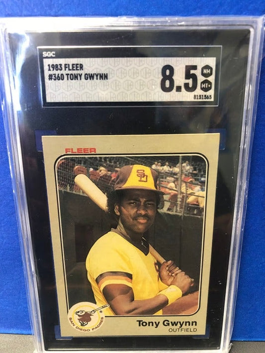1983 Fleer Tony Gwynn #360 RC SGC Graded 8.5!