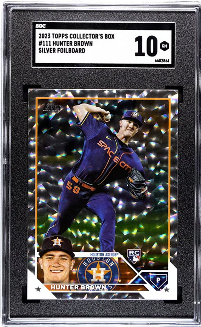 2023 Topps Collector's Box Hunter Brown RC Silver Foilboard! SGC 10!