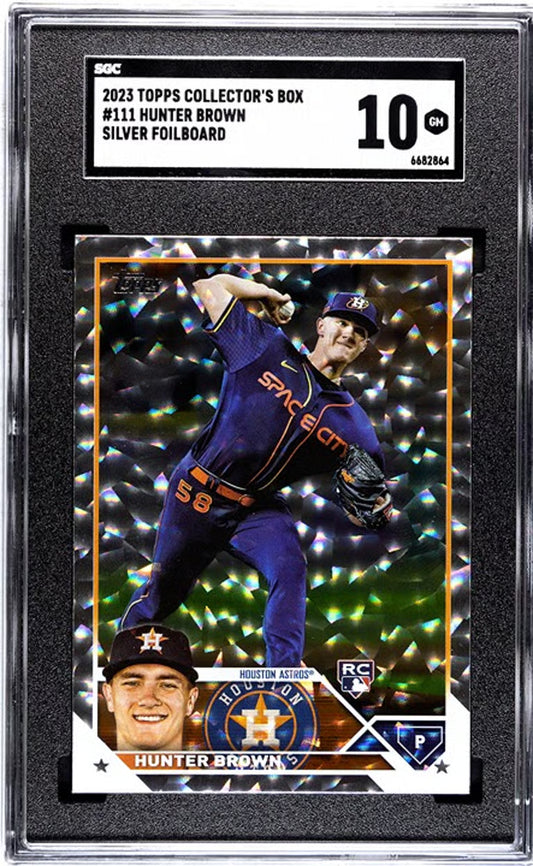 2023 Topps Collector's Box Hunter Brown RC Silver Foilboard! SGC 10!
