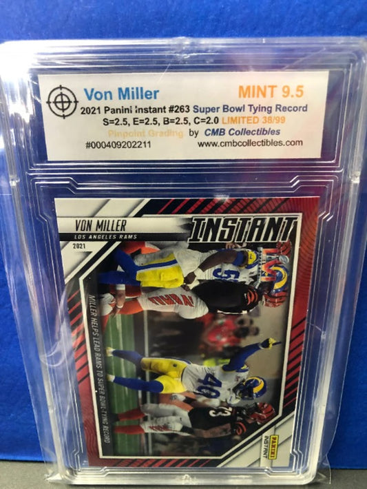 2021 Panini Instant Von Miller #263 Limited 38/99 Tying Record 2021 Graded 9.5!