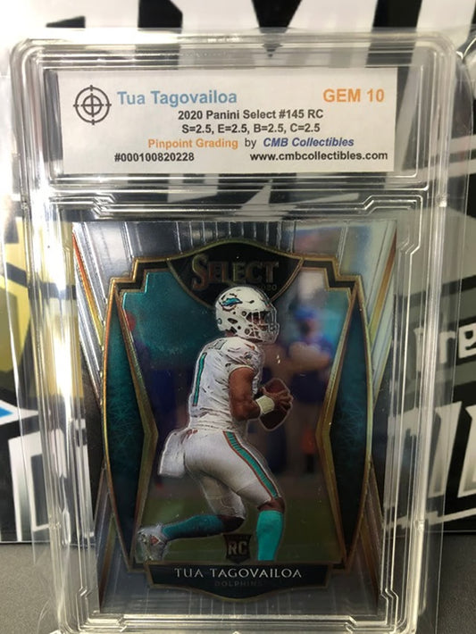 2020 Panini Select Tua Tagovailoa #145 RC Graded GEM 10!