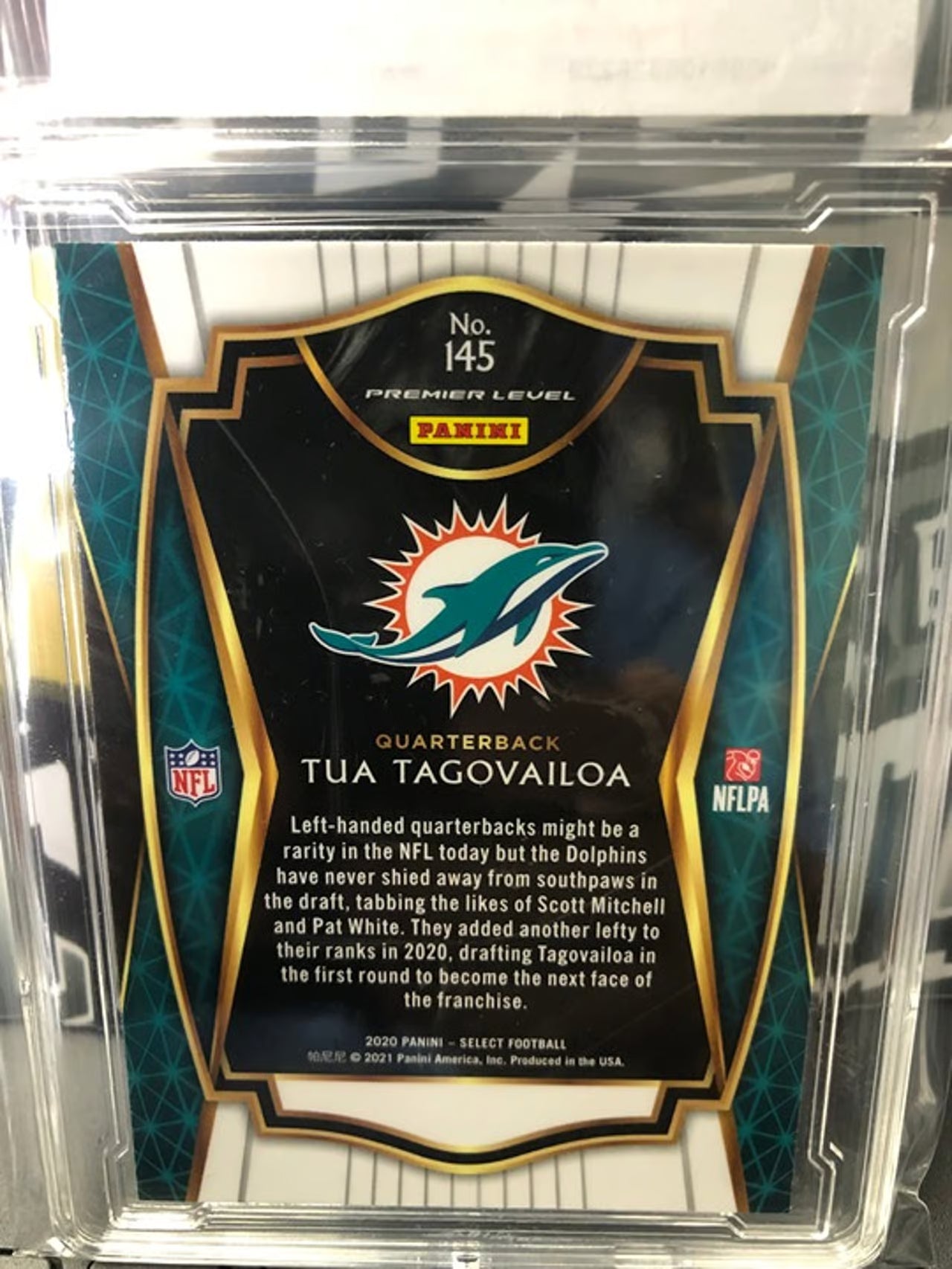 2020 Panini Select Tua Tagovailoa #145 RC Graded GEM 10!