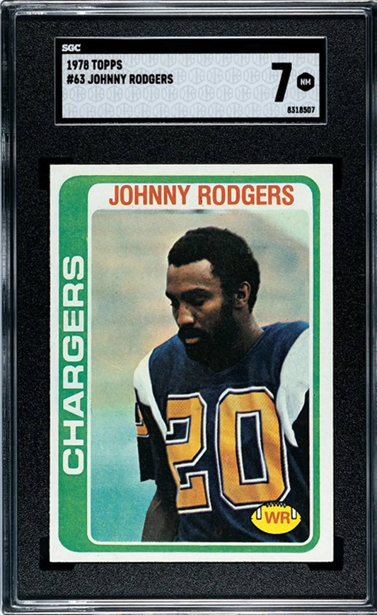 1978 Topps Johnny Rodgers #63 RC SGC Graded 7!