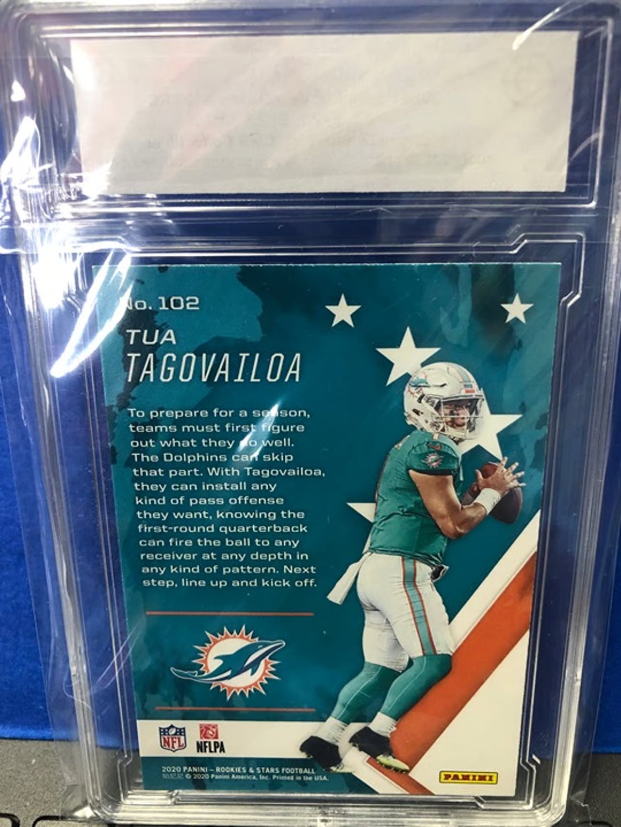 2020 Panini Rookies & Stars Tua Tagovailoa Rated Rookie #102 RC Graded GEM 10!
