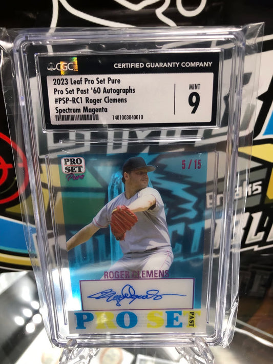 2023 Leaf Pro Set Pure Roger Clemens Limited Auto. Graded 9/8!