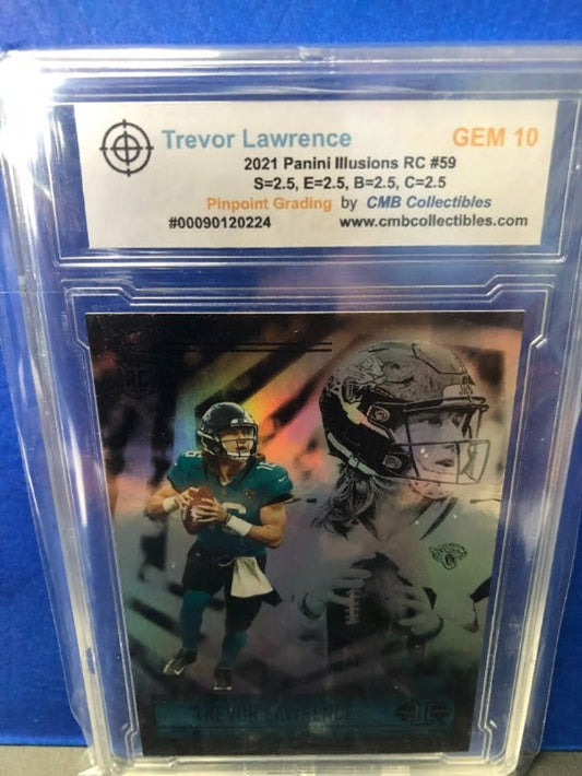 2021 Panini Illusions Trevor Lawrence RC #59 Graded Gem 10!