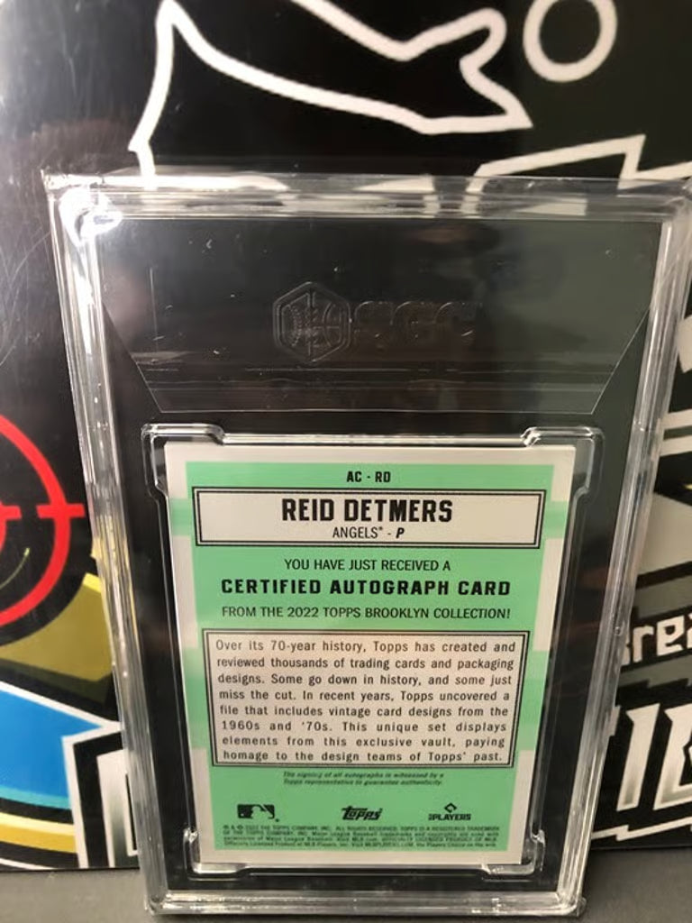 2022 Topps Brooklyn Collection Reid Detmers RC Limited 56/99 Auto Graded 9.5!