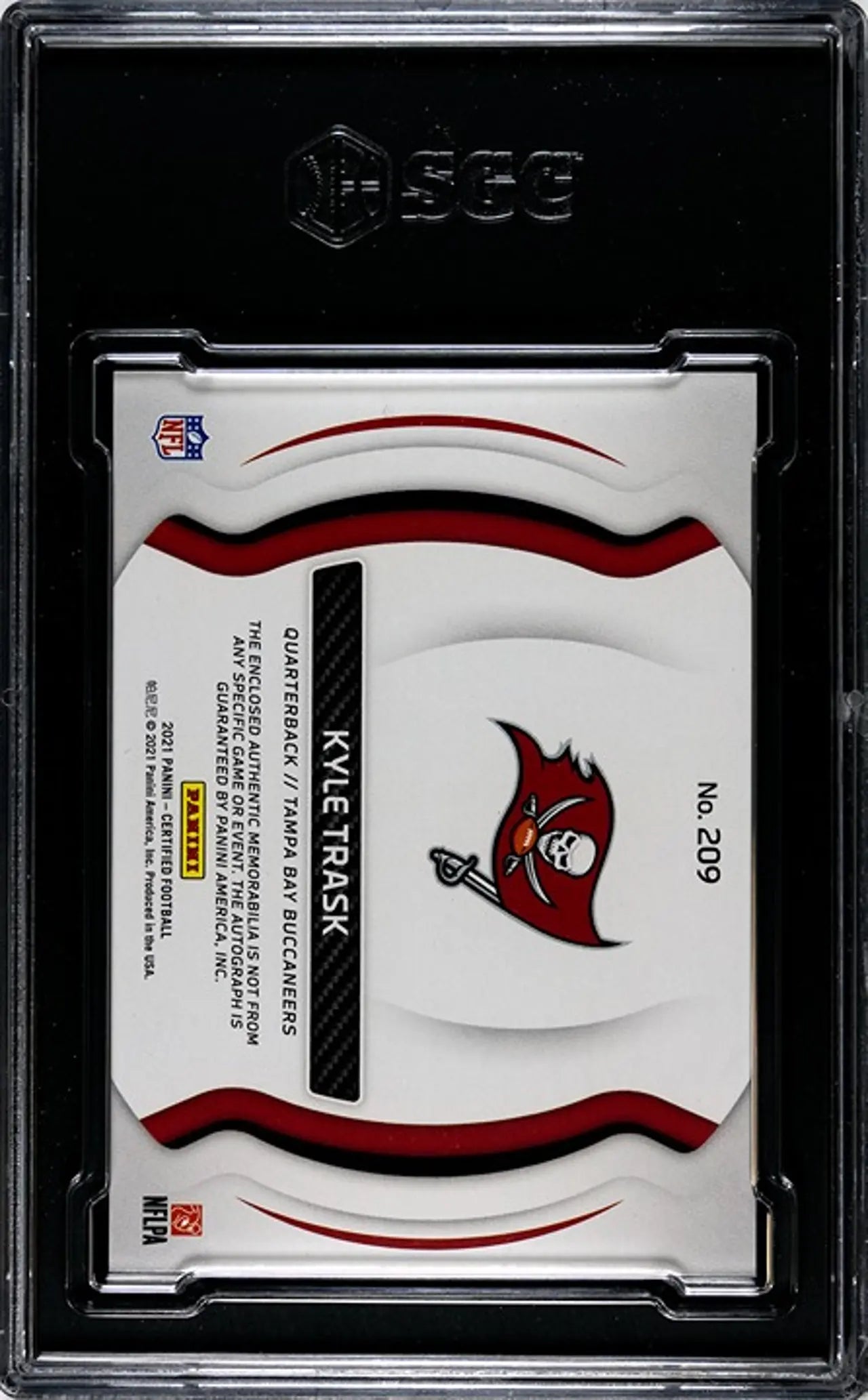 2021 Panini Freshman Fabric Kyle Trask RC Auto 126/199 SGG 10/8.5!