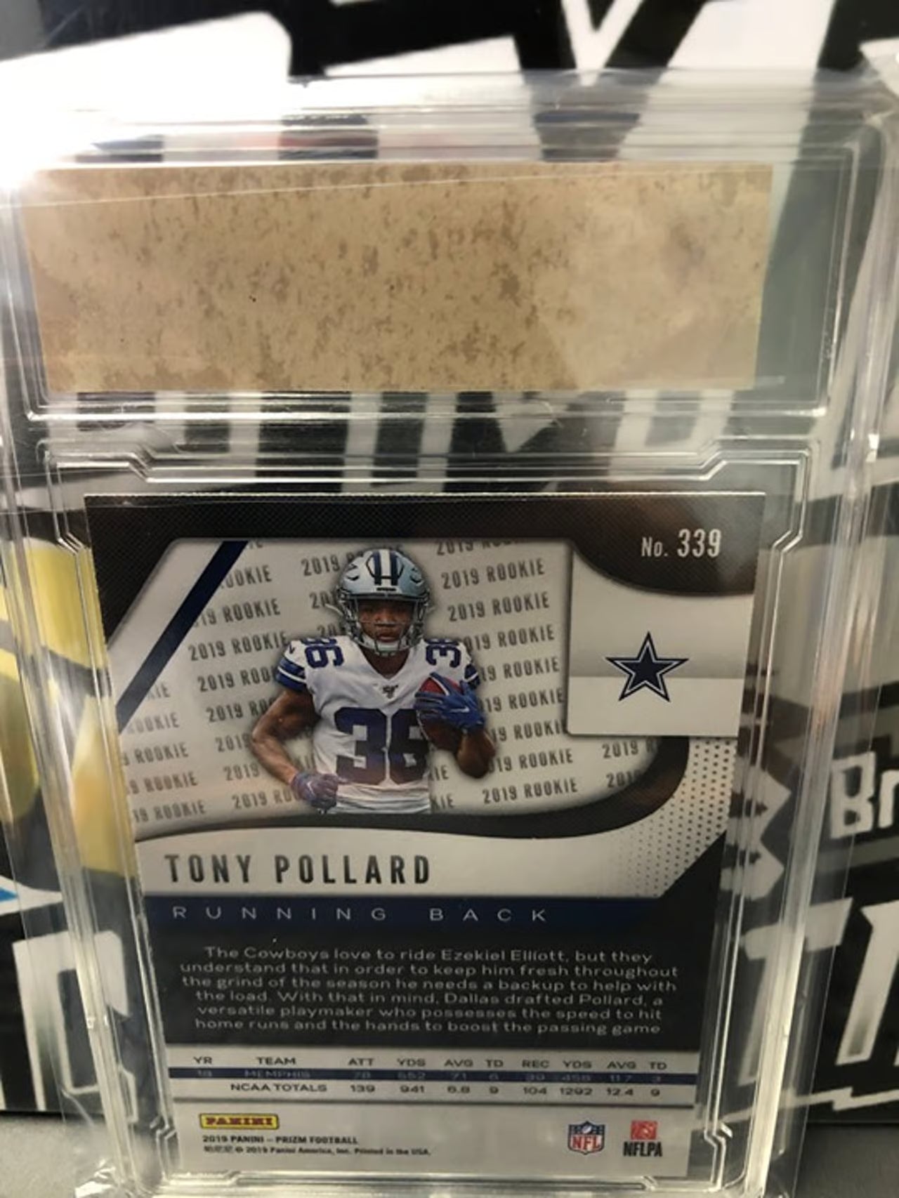 2019 Panini Prizm Tony Pollard #339 RC Graded GEM 10!