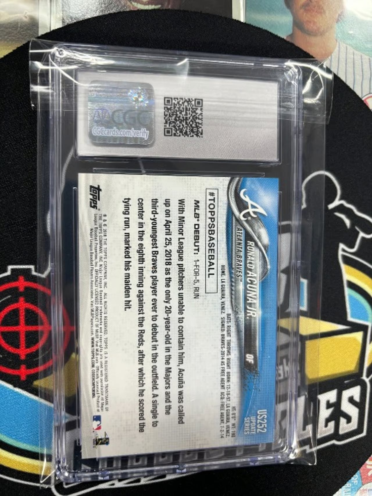 2018 Topps Update Ronald Acuna Jr. RC #US252 Graded MINT 9.5!