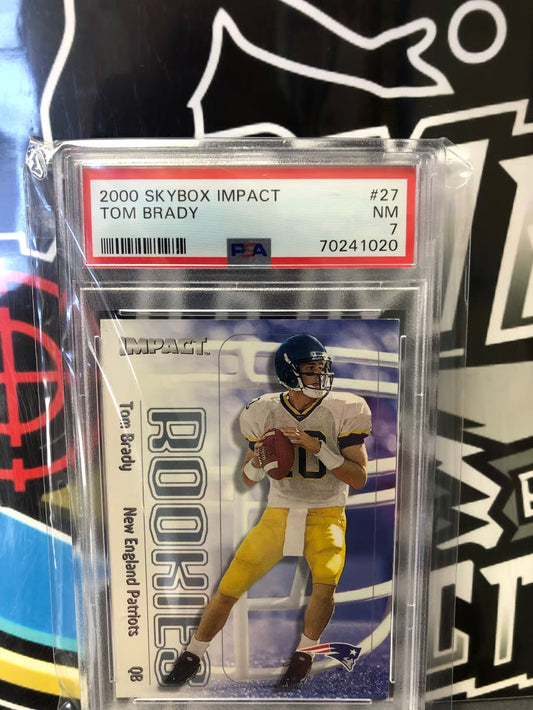 2000 Skybox Impact Tom Brady RC #27 PSA Graded 7!