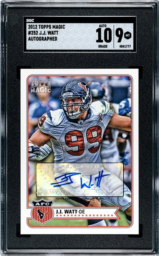2012 Topps Magic JJ Watt #252 Autographed and Graded 10/9!