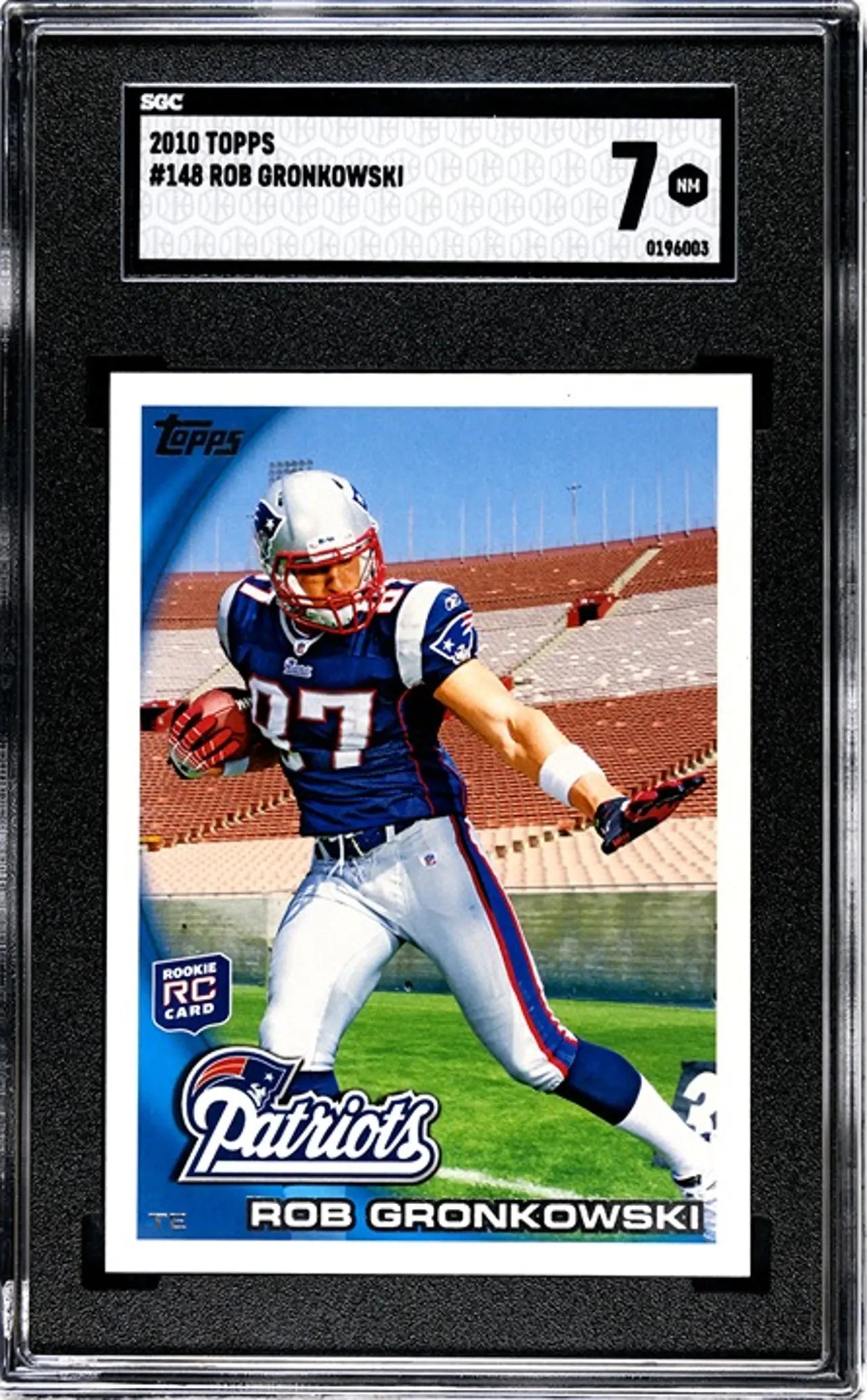 2010 Topps Rob Gronkowski RC SGC Graded Mint 7!