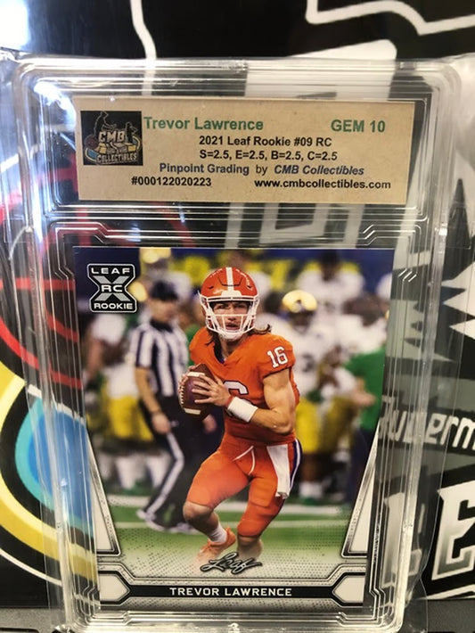 2021 Leaf Rookie Trevor Lawrence #09 RC Graded GEM 10!