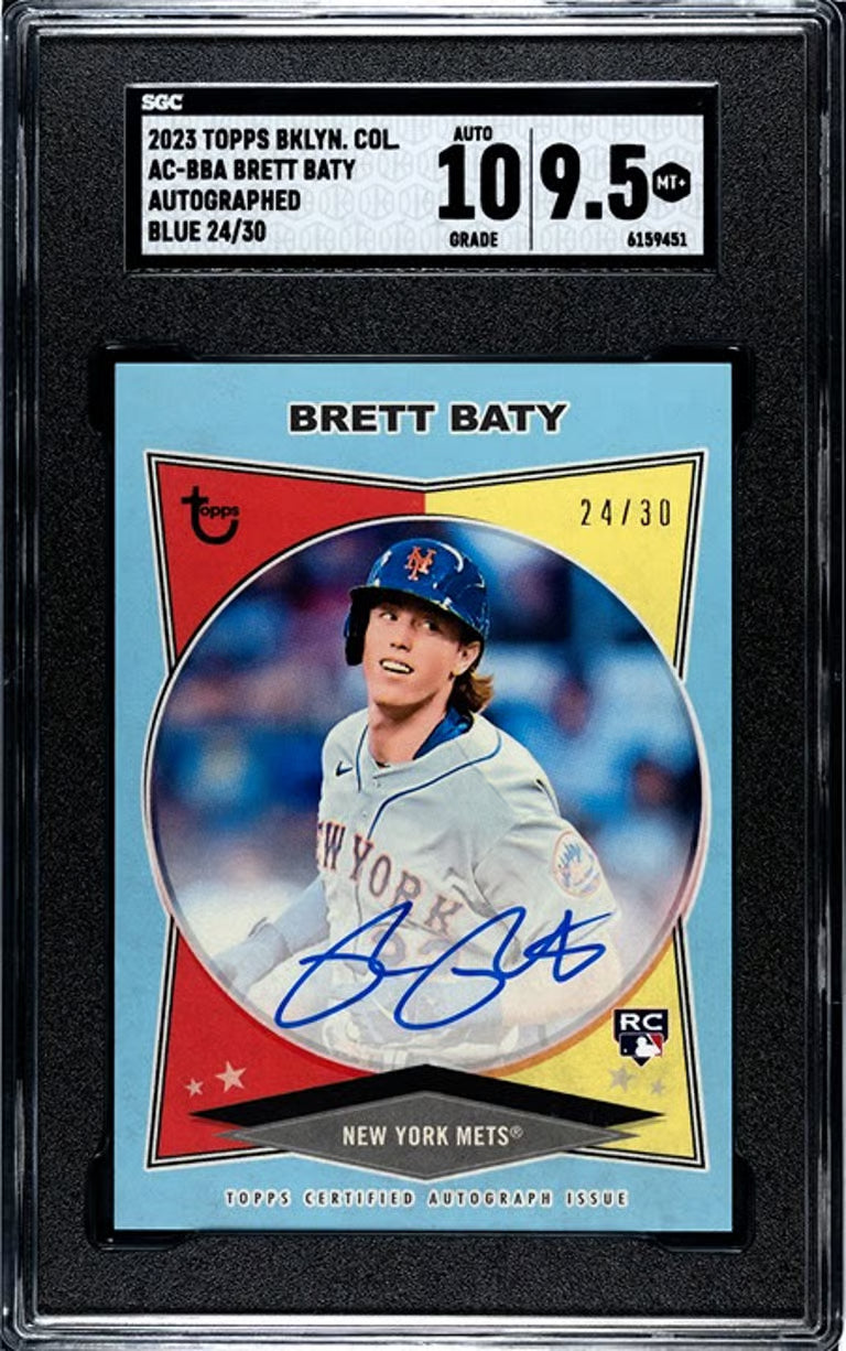 2023 Topps Brooklyn Coll. Brett Baty - 24/30 - Limited Auto RC Graded GEM 10/9.5!