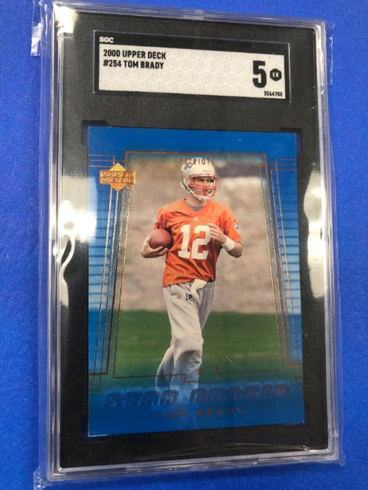 2000 Upper Deck Star Rookie Tom Brady #254 SGC Graded 5!
