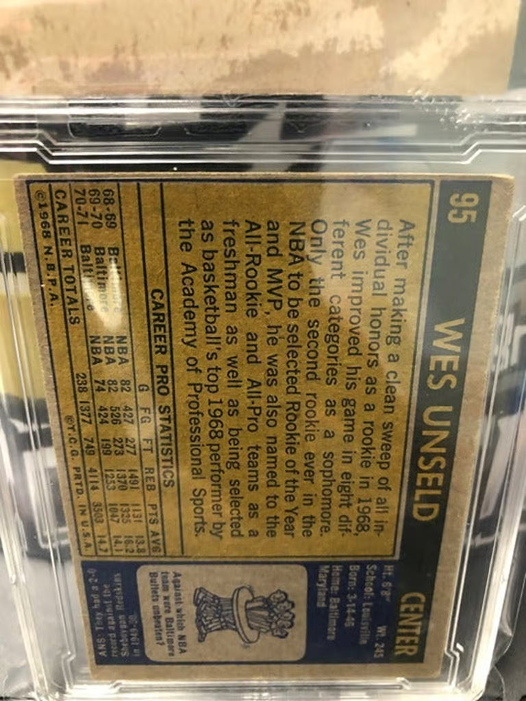 1971 Topps Wes Unseld #95 Graded 2.5!