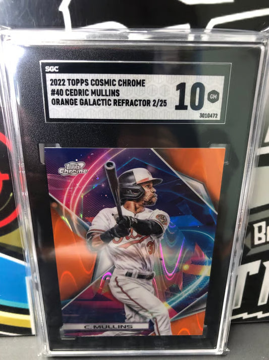 2022 Topps Cosmic Chrome #40 Cedric Mullins Orange Galatic Limited Refractor Gem 10!