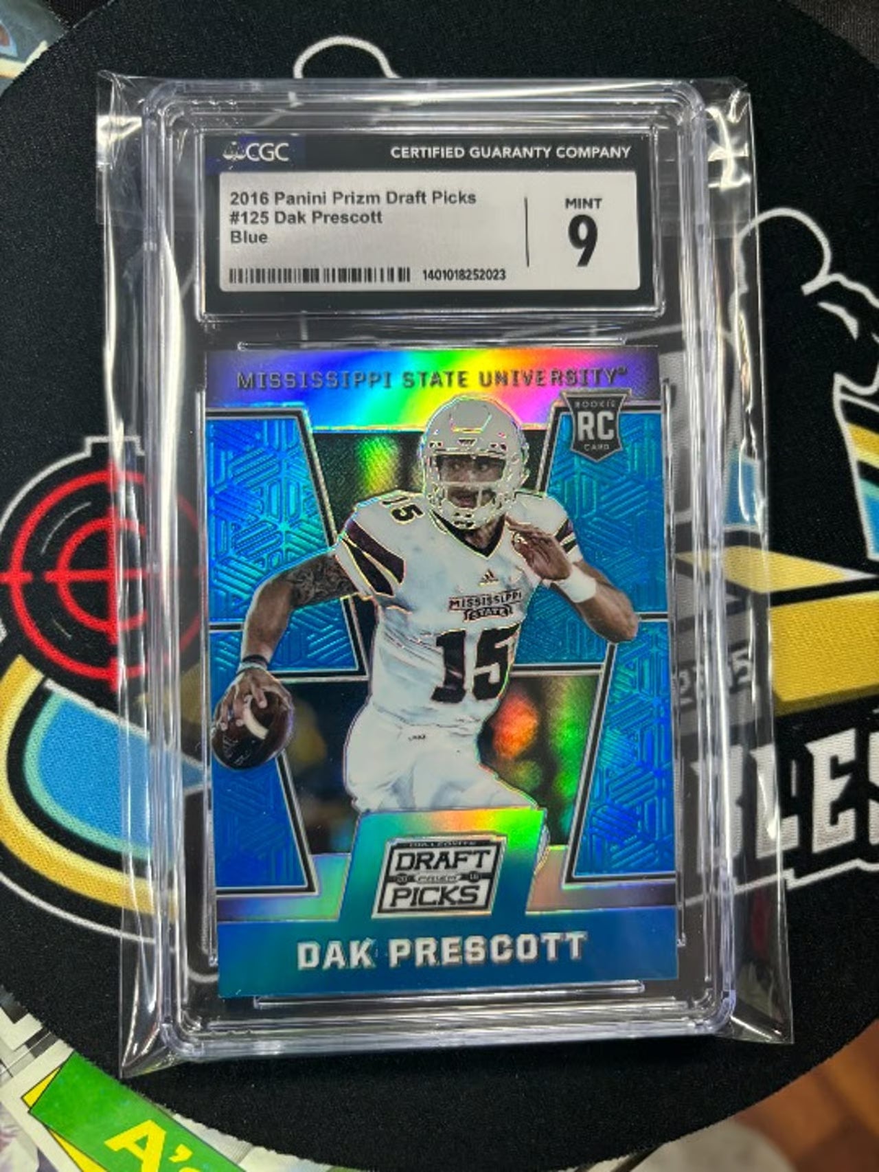 2016 Panini Prizm Draft Picks Dak Prescott Blue RC #125 Graded CGC 9!