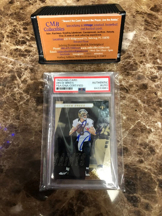 Drew Brees PSA Certified Auto 2017 Panini Absolute Football #11!