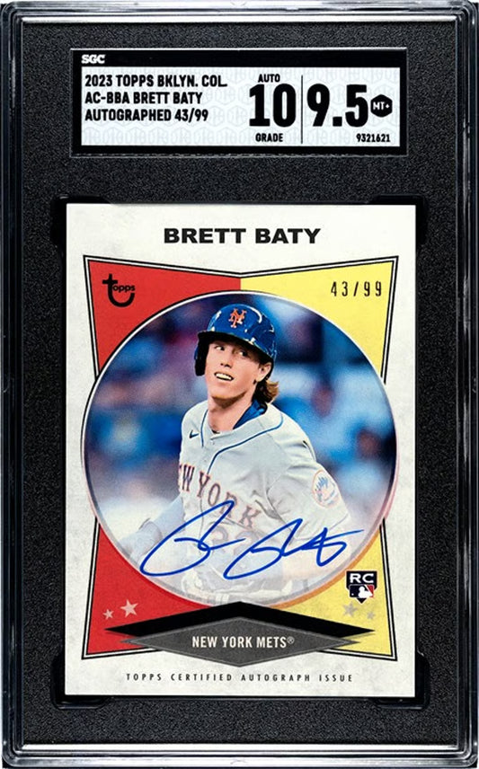 2023 Topps Brooklyn Coll. Brett Baty - 43/99 - Limited Auto RC Graded GEM 10/9.5!