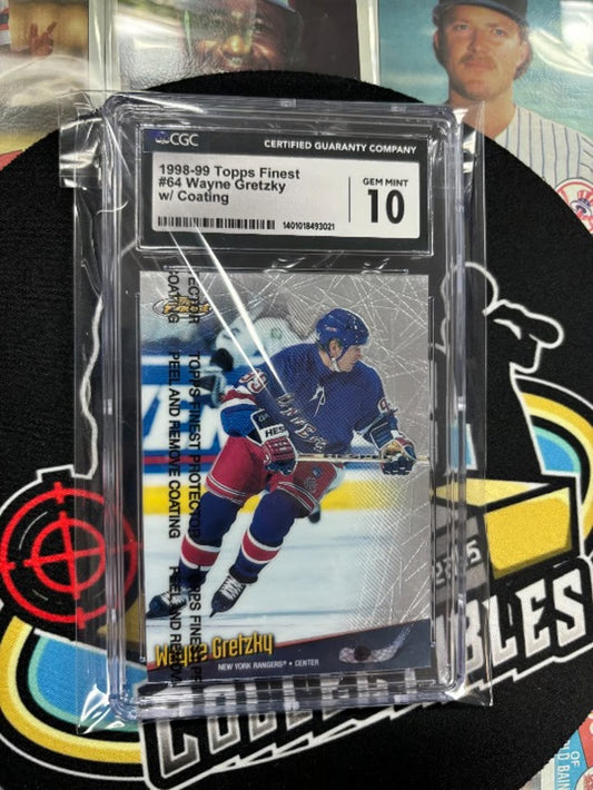 1998-99 Topps Finest Wayne Gretzky #64 Graded GEM MINT 10!