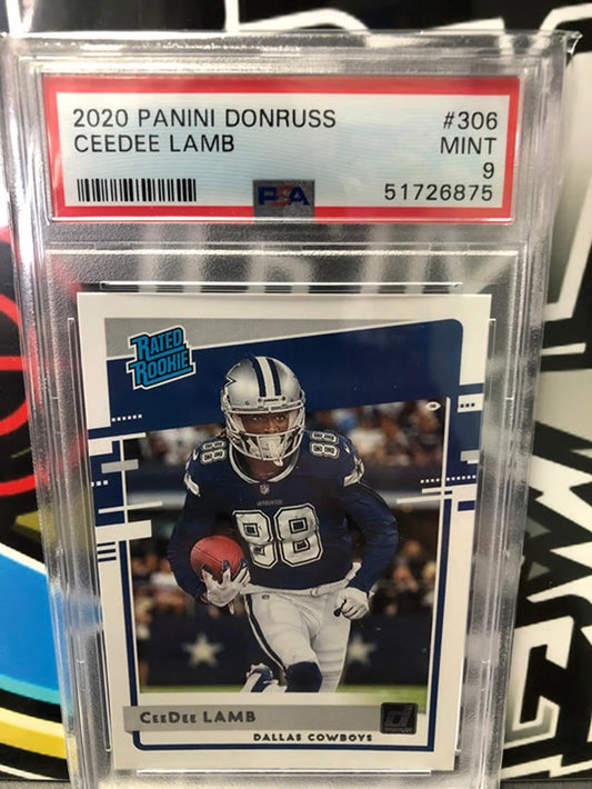 2020 Panini Donruss #306 CeeDee Lamb Rated Rookie Graded PSA 9!