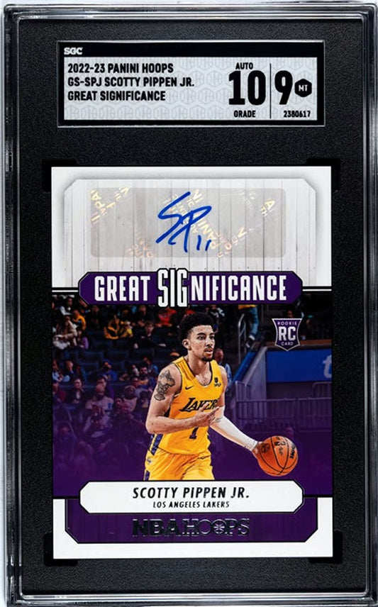 2022-23 Hoops Scotty Pippen Jr. RC Autograph #GS-SPJ! SGC 10/9!