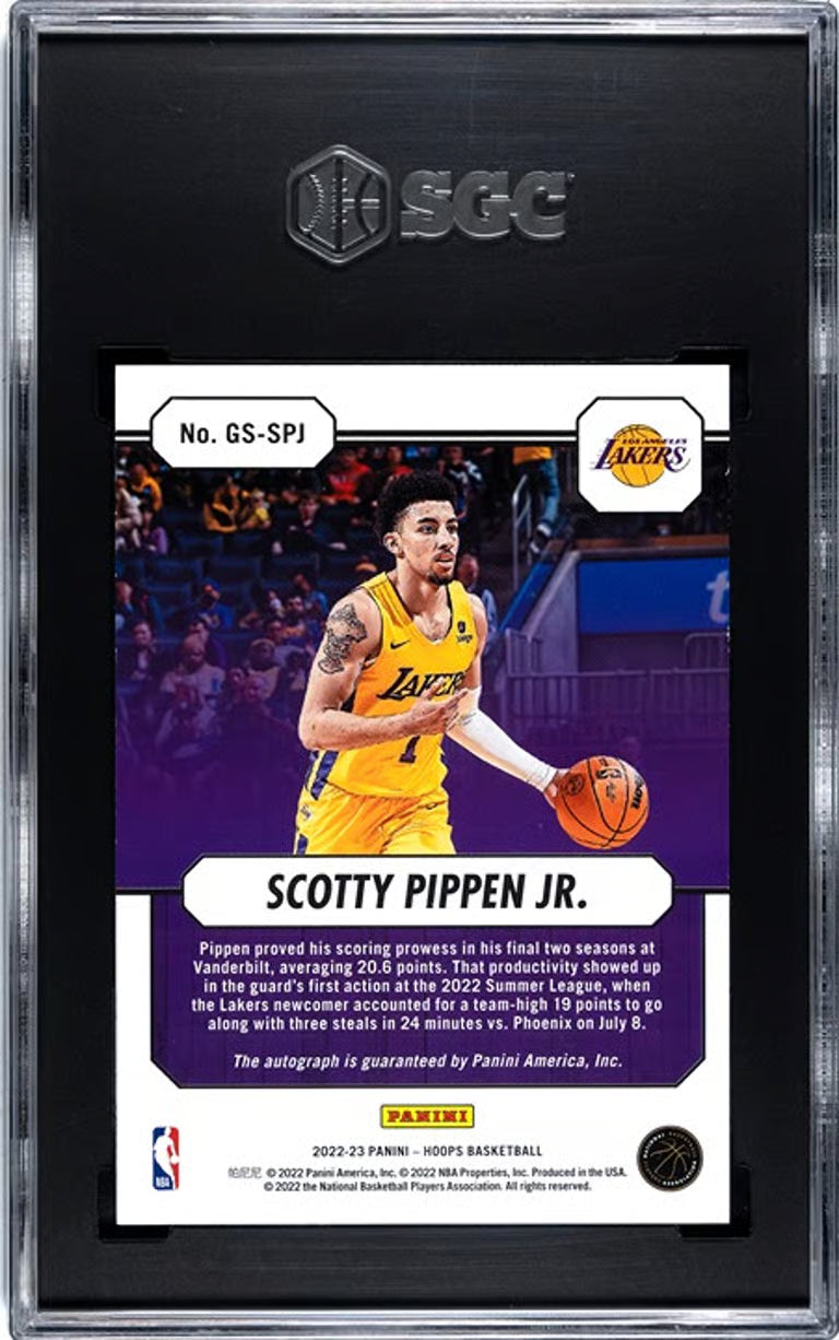 2022-23 Hoops Scotty Pippen Jr. RC Autograph #GS-SPJ! SGC 10/9!