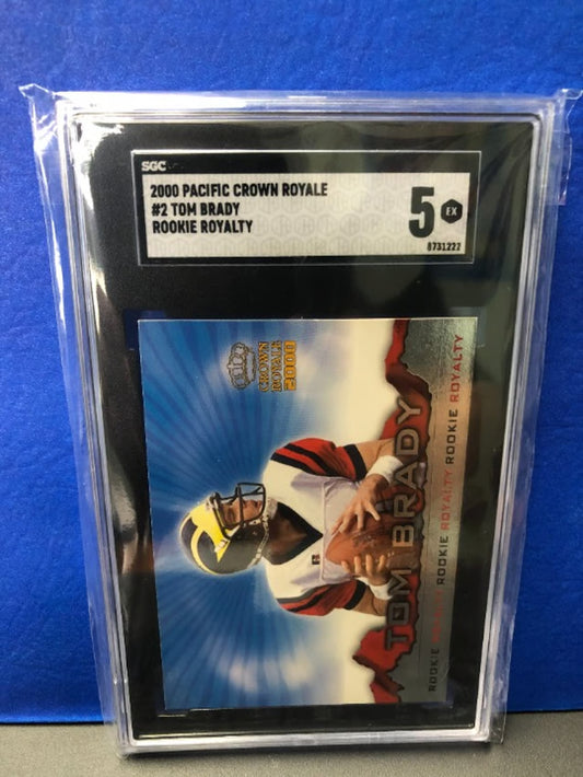 2000 Pacific Crown Royale Tom Brady #2 SGC Graded 5! RC!